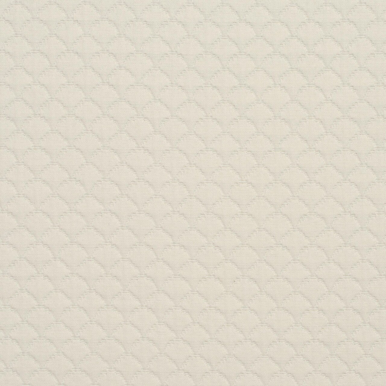 Shell - White & Ivory Small Scale Upholstery Fabric 54 Inches"